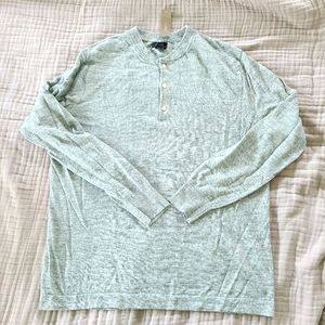 NWT J Crew linen-cotton henley sweater, M